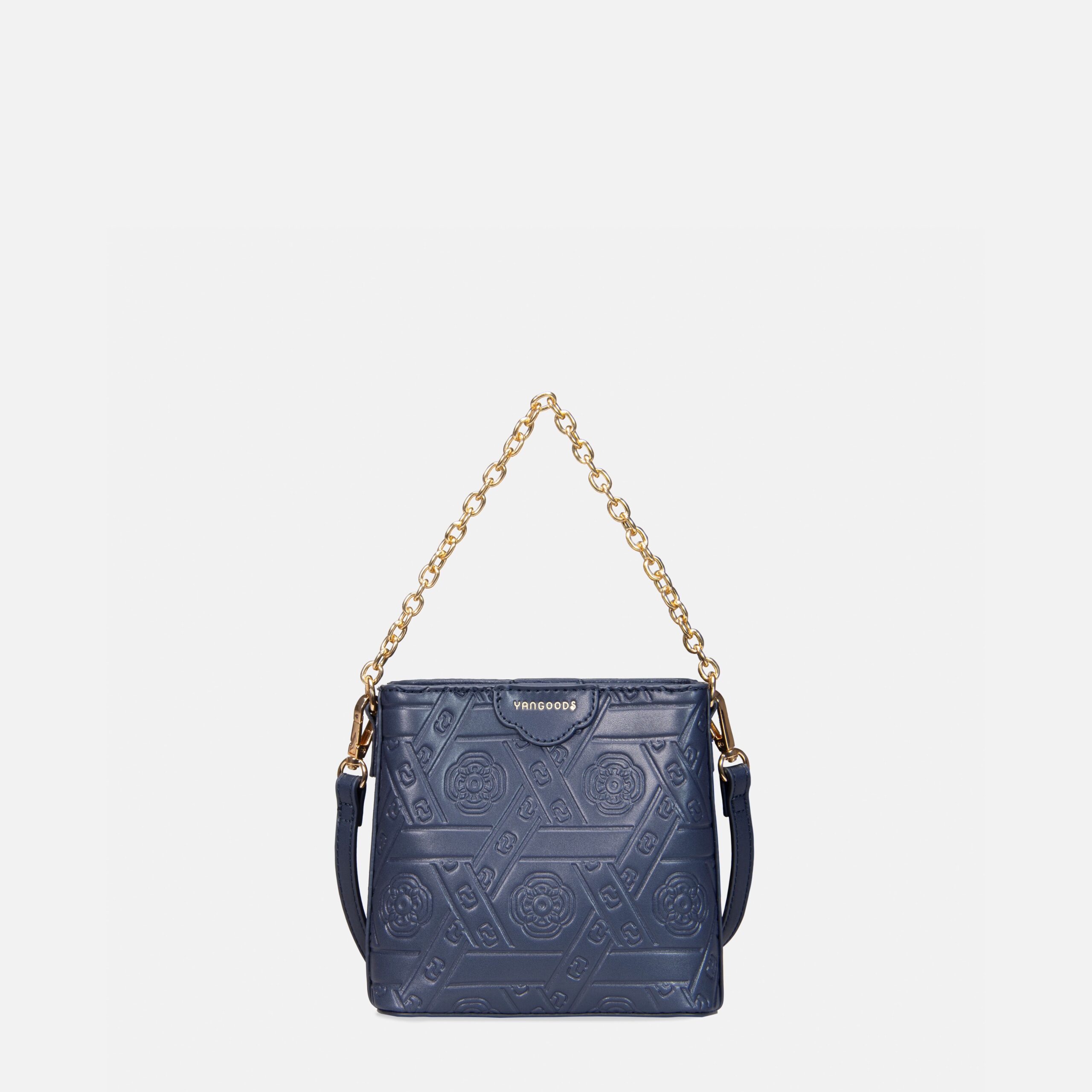 Mini Bucket Bag Midnight Blue Front (Reshape)